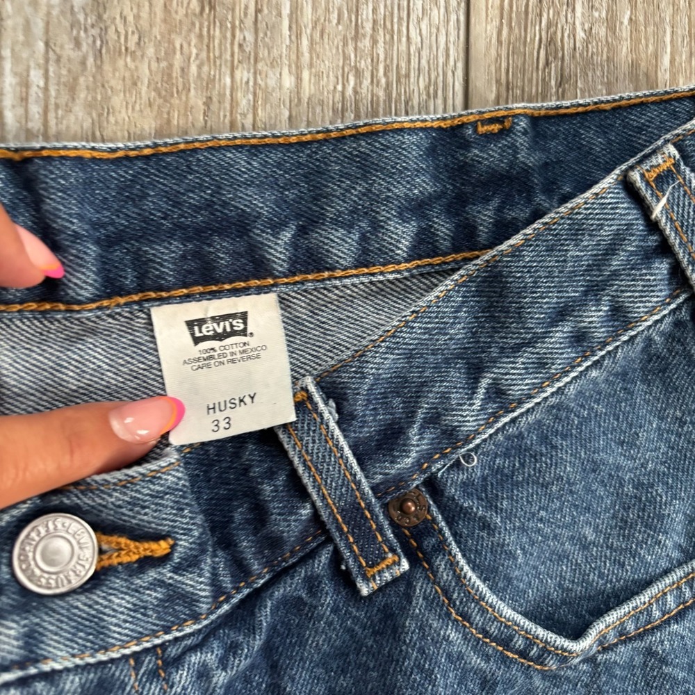 Levi's Husky Relaxed Fit Men's Denim Short Dark Wash Cotton Size 33 - Picture 4 of 5